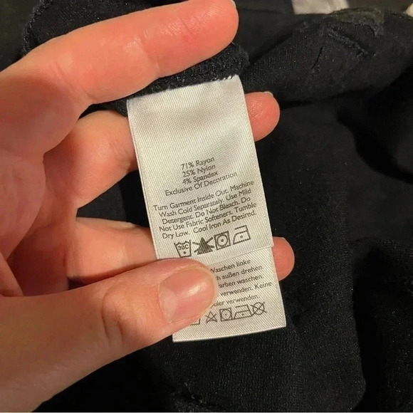 Eddie Bauer Womens Size 6 Black Skinny Jeans Rayon Nylon Spandex Zip Up - Picture 7 of 10